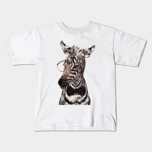 Intelligent Baby Zebra Kids T-Shirt